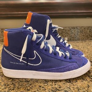 Nike Blazer Mid '77 First Use (DC3433-400) Deep Royal Blue White Men's Size 10